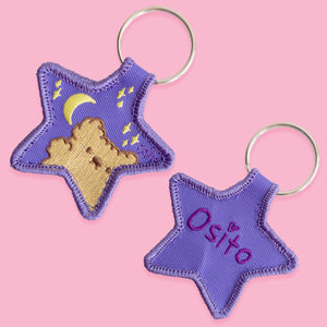 Osito Nighty Night Embroidered Keychain