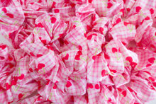 Load image into Gallery viewer, Cherry Picnic Pink Gingham Scrunchie
