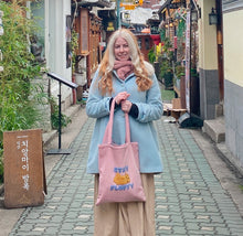 Load image into Gallery viewer, Osito &quot;Stay Fluffy&quot; Pink Corduroy Tote Bag
