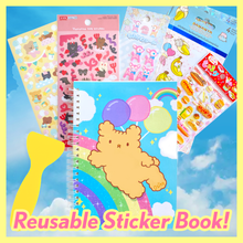 Load image into Gallery viewer, Osito Rainbow &amp; Balloons Reusable Sticker Book
