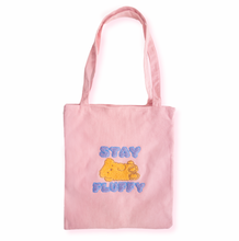 Load image into Gallery viewer, Osito &quot;Stay Fluffy&quot; Pink Corduroy Tote Bag
