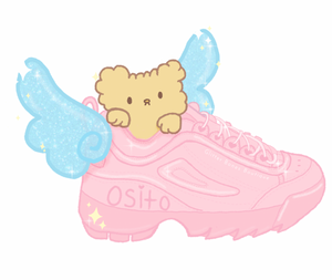 Osito Pink Shoe Vinyl Sticker