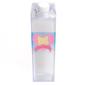 Osito Milk Carton Shaped Water Bottle - Heart Banner