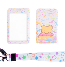 Load image into Gallery viewer, Cafe Osito Donut &amp; Sprinkles Lanyard and ID Card Case
