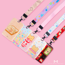 Load image into Gallery viewer, Cafe Osito  Sushi Bento Lanyard and ID Card Case
